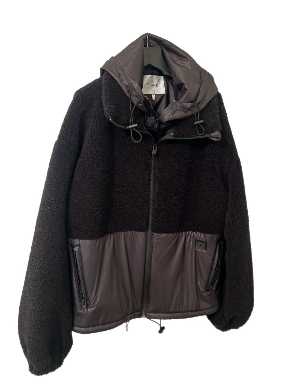FRAME Sherpa Mix Anorak Jacket black